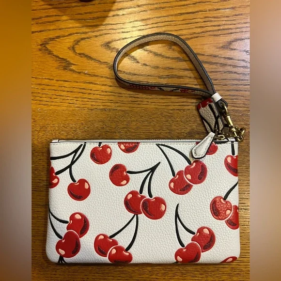 Coach Small Wristlet with Cherry Print - Picture 3 of 4